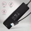 AXAGON HUE-C2A 5 Gbps cestovný hub, 2x USB-A + 2x USB-C, USB-C Power IN, kábel USB-A 19 cm