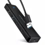 AXAGON HUE-C2A 5 Gbps cestovný hub, 2x USB-A + 2x USB-C, USB-C Power IN, kábel USB-A 19 cm