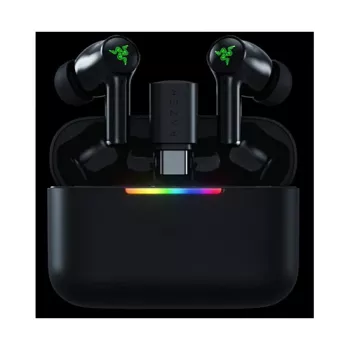 RAZER Hammerhead V3 HyperSpeed True Wireless herné slúchadlá, ANC, Bluetooth 5.2, 2,4 GHz dongle, THX Spatial Audio, čierna