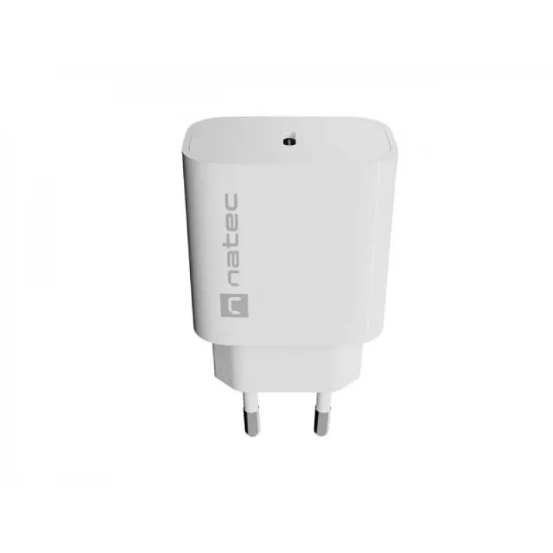 NATEC Ribera nástenná nabíjačka 1x USB-C 20W biela