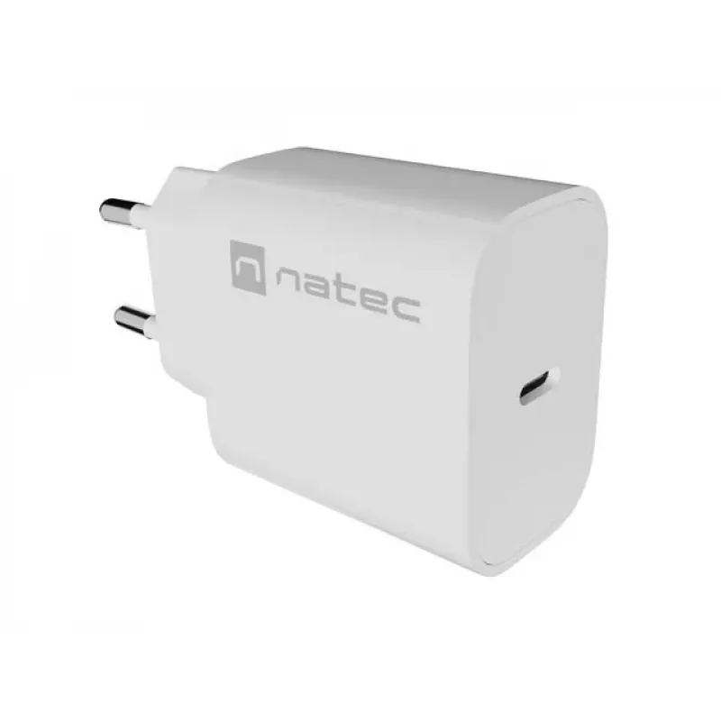 NATEC Ribera nástenná nabíjačka 1x USB-C 20W biela