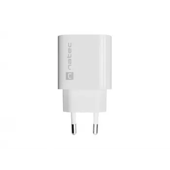 NATEC Ribera nástenná nabíjačka 1x USB-A 18W biela