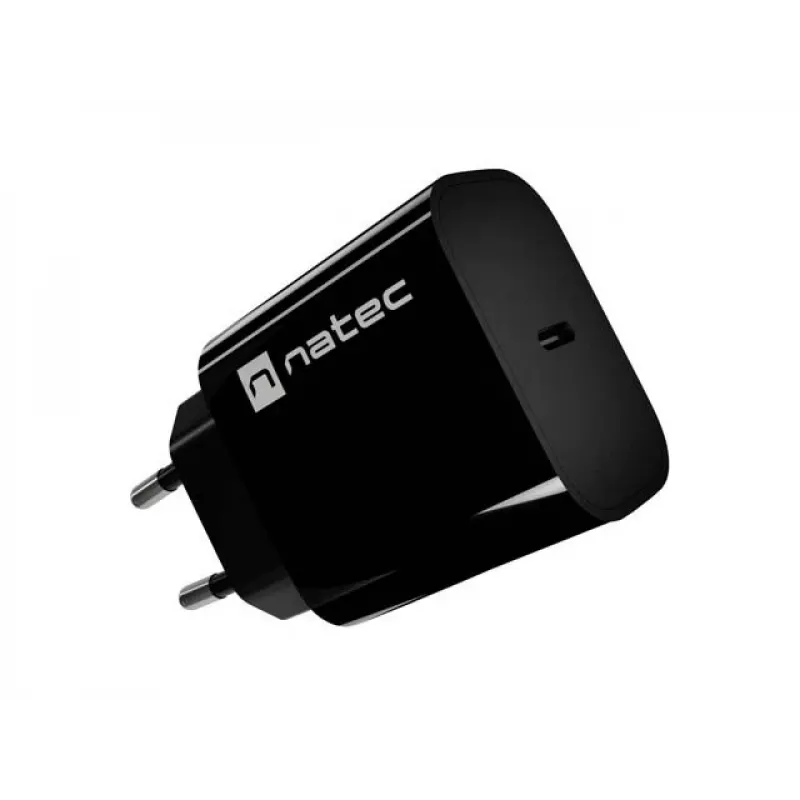 NATEC Ribera USB-C nástenná nabíjačka 20W čierna