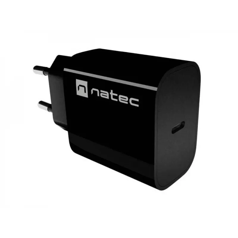 NATEC Ribera USB-C nástenná nabíjačka 20W čierna