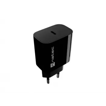 NATEC Ribera USB-C nástenná nabíjačka 20W čierna