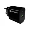 NATEC Ribera nástenná nabíjačka 1x USB-A + 1x USB-C 20W čierna