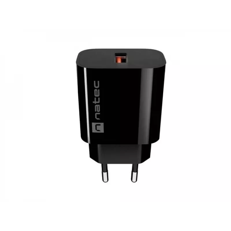 Natec Ribera USB-A nástenná nabíjačka 18W čierna