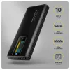 AXAGON EEM2-SD2B externé puzdro 10Gbps M.2 NVMe/SATA SSD s LED indikátorom, USB-C, čierne
