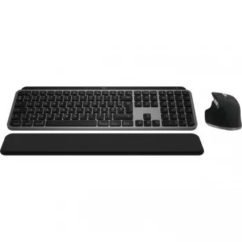 Logitech Master Series MX Keys S Combo for Mac - bezdrôtová sada klávesnice a myši - plná veľkosť - podsvietenie - AZERTY francúzska - Space Grey (920-012841)