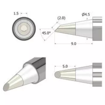 iFixit FixHub hrot spájkovačky kužeľovo-dlátový 1,5 mm strieborný