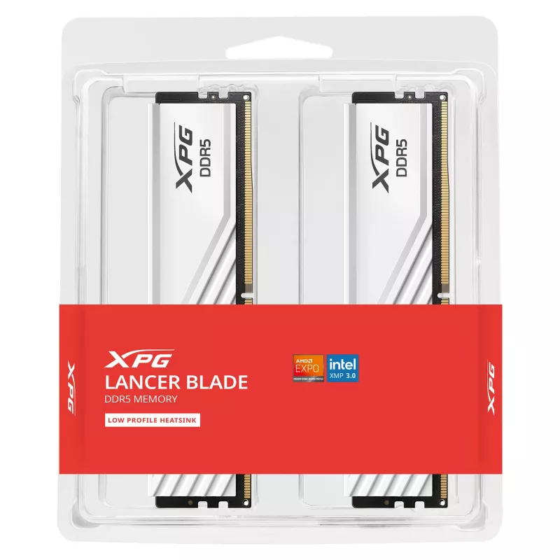 DIMM 32 GB DDR5-5600 (1x 32 GB) (biela, AX5U5600C4632G-SLABWH, XPG Lancer Blade, INTEL XMP, AMD EXPO)