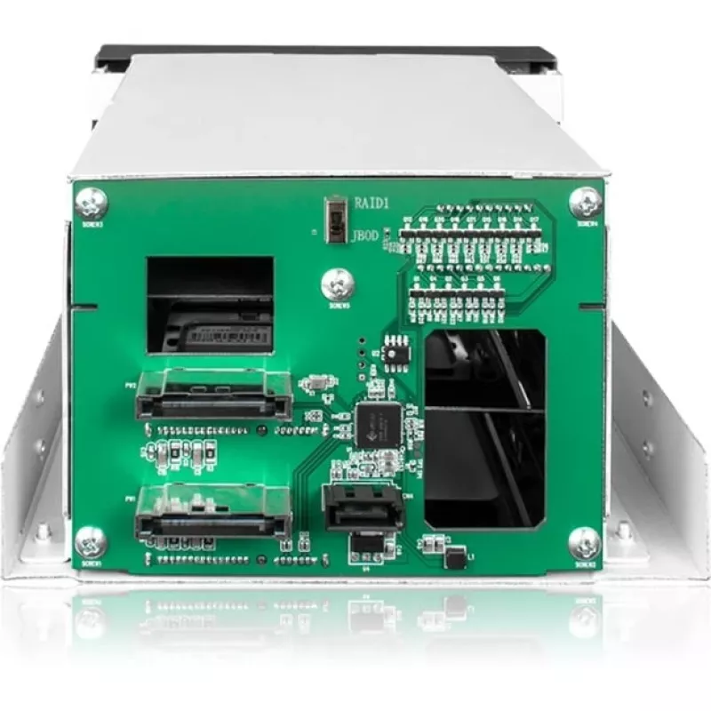 ICY BOX FatCage 2x 2.5/3.5 SATA HDD/SSD RAID 1 do 5.25 pozície čierny/strieborný