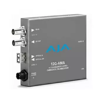 AJA 12G-AMA 12G-SDI audio embedder/disembedder s analógovým zvukom