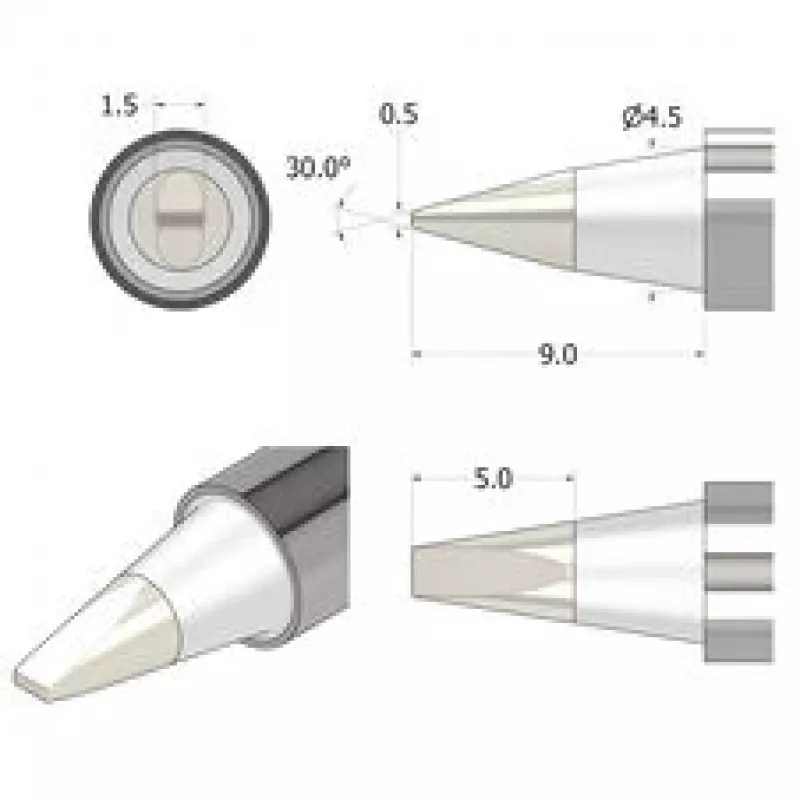 iFixit FixHub spájkovací hrot dláto 1,5 mm strieborná