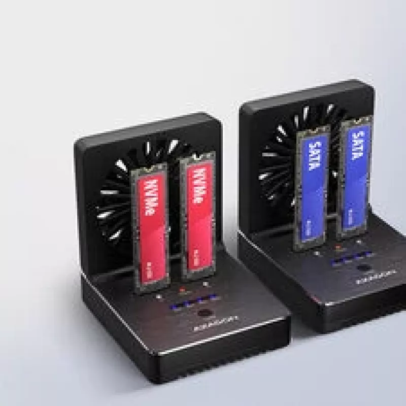AXAGON ADSA-M2C22 dokovacia stanica, funkcia klonovania dual-SSD, USB-C 3.2 20 Gbit/s