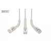 DIGITUS CAT 6A F-FTP uhlový patch kábel, meď, 0,5 m, sivý, balenie 10 ks