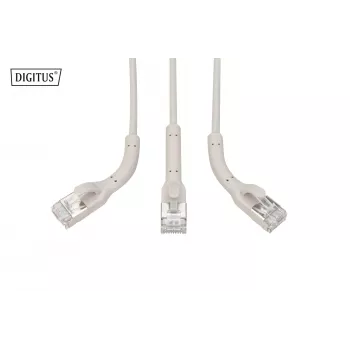 DIGITUS CAT 6A F-FTP uhlový patch kábel, meď, 1,5 m, sivý, 10 ks