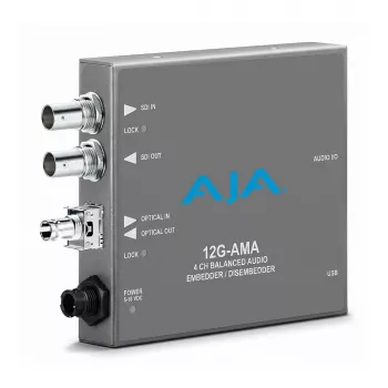 AJA 12G-AMA-R 12G-SDI analógový audio embedder/disembedder so 4-kanálovým XLR