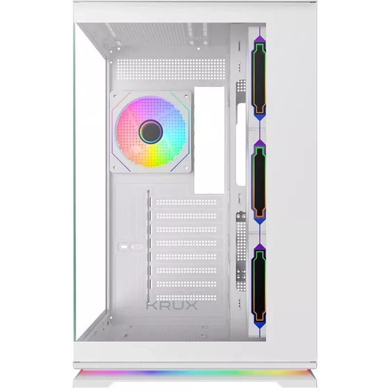 Krux Atron biela Mid-Tower PC skriňa s tvrdeným sklom