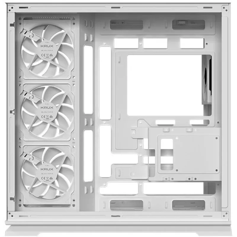 Krux Atron biela Mid-Tower PC skriňa s tvrdeným sklom