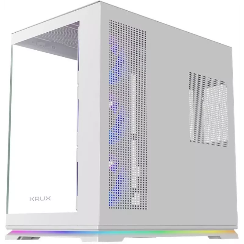 Krux Atron biela Mid-Tower PC skriňa s tvrdeným sklom
