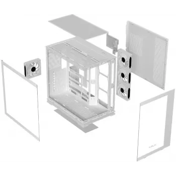 Krux Atron biela Mid-Tower PC skriňa s tvrdeným sklom