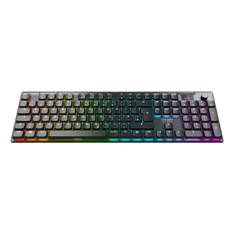 CHERRY XTRFY MX 10.1 Wireless Full-Size mechanická herná klávesnica, tri-mód (USB-C, 2,4 GHz, Bluetooth 5.1), Cherry MX RGB Red spínače, Per-Key RGB, QWERTY, čierna