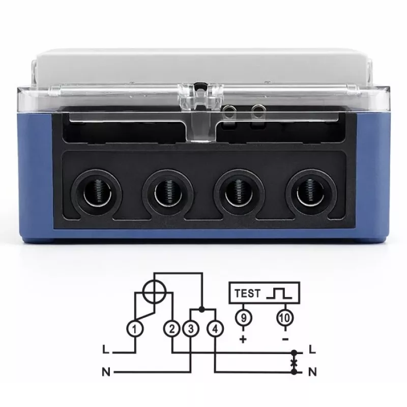 Qoltec jednofázový elektronický elektromer 230V 5(60)A LCD