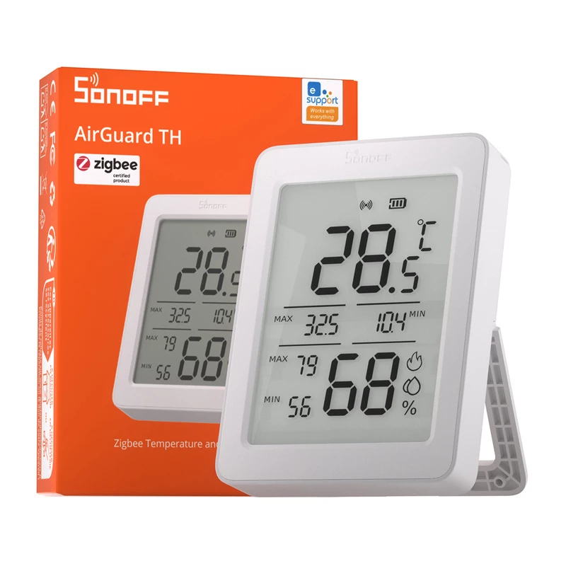 SONOFF AirGuard TH SNZB-02DR2 ZigBee LCD snímač teploty a vlhkosti