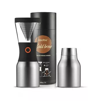 ASOBU KB900 Silver Cold Brew Coffee Maker 1,2L borosilikátové sklo