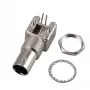 EFB-Elektronik BNC konektor samica, vstavaná zásuvka, PCB montáž, 50 Ohm, plný kov, pravouhlý koaxiálny konektor (52594.1)