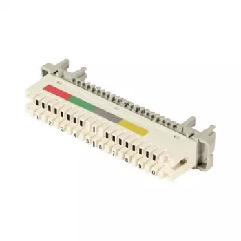 EFB-Elektronik LSA rozdeľovacia lišta 2/10 na 10DA pre montáž na okrúhle tyče, bez farebného kódu (46005.2)