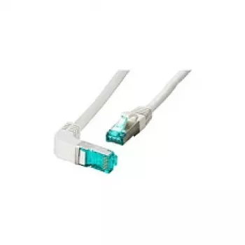 EFB-Elektronik RJ45 patch kábel Cat.6A S/FTP LSZH 1x90° sivý 2m