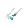 EFB-Elektronik RJ45 patch kábel Cat.6A S/FTP LSZH 1x90° sivý 2m