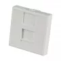 EFB Elektronik ET-25026 stredová doska 22,5x45mm pre 1 Keystone, vývod v strede, čistobiela (RAL 9010)