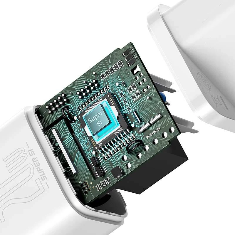 Baseus Super Si Quick Charger 20W USB-C s káblom (biela)