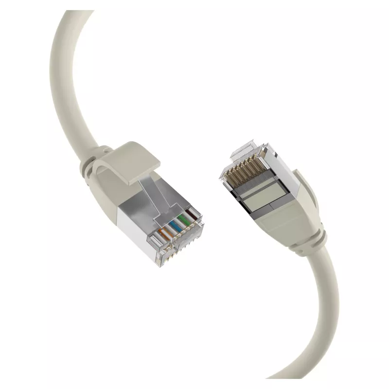 EFB Elektronik RJ45 patch kábel Cat.6A U/FTP TPE 4mm Ultraflex sivý 2m