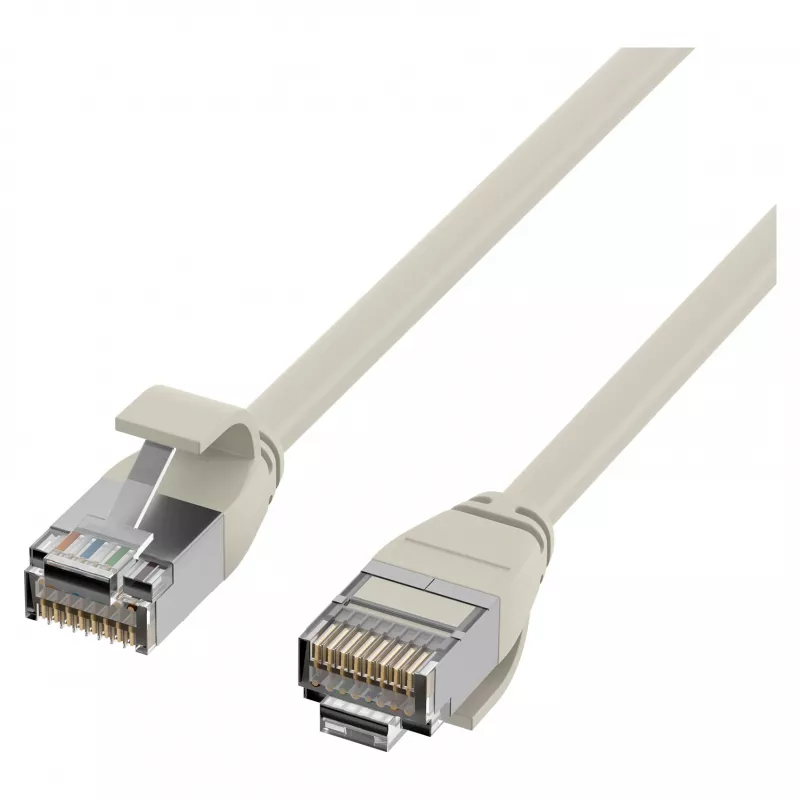 EFB Elektronik RJ45 patch kábel Cat.6A U/FTP TPE 4mm Ultraflex sivý 2m