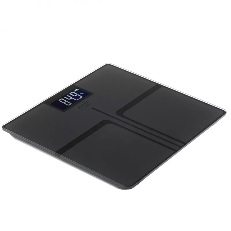 Adler AD 8194s digitálna osobná váha, biela, pruhovaný vzor, nosnosť 180 kg