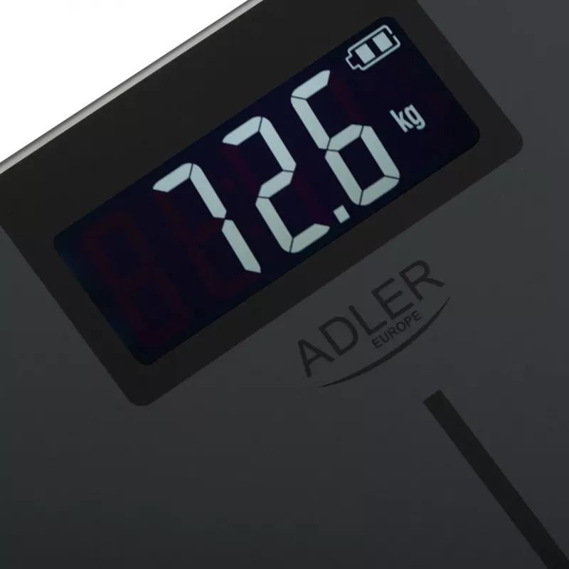 Adler AD 8194s digitálna osobná váha, biela, pruhovaný vzor, nosnosť 180 kg