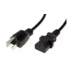 VALUE Napájací kábel IEC 60320 C13 na NEMA 5-15 (M) 125 V - 1,8 m - čierny