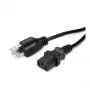 VALUE Napájací kábel IEC 60320 C13 na NEMA 5-15 (M) 125 V - 1,8 m - čierny
