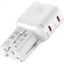 VALUE USB cestovná nabíjačka, EU/UK/US, 2x USB-C, 45W