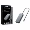 CONCEPTRONIC adaptér USB-C na 2x Gigabit Ethernet + 2x USB-A 3.2 Gen 1, 0,3m, sivý