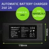 Qoltec 52665 Automatická nabíjačka batérií pre AGM GEL STD batérie, 24V 2A 48W, LED displej, 1,8m kábel