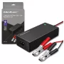 Qoltec 52665 Automatická nabíjačka batérií pre AGM GEL STD batérie, 24V 2A 48W, LED displej, 1,8m kábel
