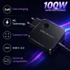 Qoltec 100W GaN USB-C PD nabíjačka 5-20V 3-5A čierna