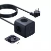 Baseus EnerFill FA11 67W kocka do zásuvky, 3x EU zásuvka, 1x USB-C, 1x USB-A, 1,5 m, čierna