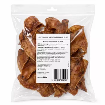 PETITTO bravčové ucho psí pamlsek 10 ks 40g