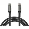 GoodConnections USB-C 2.0 (ST-ST) 3m prepojovací kábel textilný obal 240W antracit